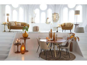 Table d'appoint ronde en bois élégante pour le salon et la chambre à coucher, table d'appoint moderne en bois massif, table d'appoint classique sur piétement - Product Image 6