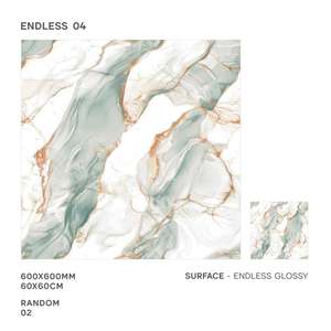 Vistaar Low Cost 600x600mm Porcelaine Indienne Polie 60x60 Design Brun Glacier Impression Numérique Carré 24x24 Carreaux de Sol - Product Image 4