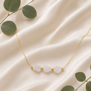 Collar de Cristal de Piedra Lunar Natural con Cadena de Cable Chapada en Oro, Joyería Artesanal de Piedra de Nacimiento, Regalo para Mujeres, Esposas y Novias - Product Image 6