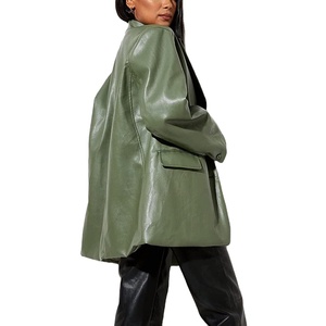 Chaqueta de Cuero con Cremallera para Mujer Talla Grande, Ropa de Moda, Chaqueta de Cuero PU para Dama, Ropa de Invierno, Nuevo Estilo, Chaqueta de Cuero para Mujer - Product Image 4