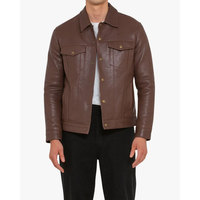 Blouson d'hiver personnalisé pour homme, coupe ample, en cuir PU, coupe-vent, éco-responsable, col brodé, fermeture éclair, style décontracté chic