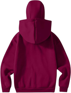 Sweat à capuche zippé en molleton 100 % coton pour homme, style décontracté, col montant, coupe oversize, qualité supérieure, chaud, streetwear imprimé - Product Image 2