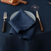 Juego de 10 Servilletas Cuadradas 100% Lino, Tamaños Personalizados Disponibles, Servilletas de Tela Reutilizables y Ecológicas para el Hogar y Restaurantes