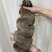 Extensions de Cheveux Blondes et Brunes, Cheveux Humains Russes Remy 100%, Ondulés, Double Trame Faite à la Machine, Vente en Gros, Cabello Humano