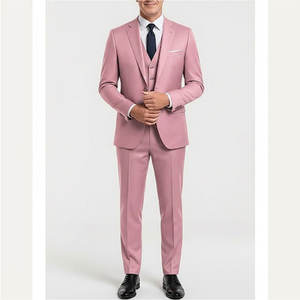 Costume de mariage classique pour homme, ensemble trois pièces, coupe confortable, tissu respirant, pour les événements de mariage du marié - Product Image 1