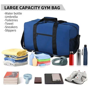 Bolsa de Viaje Ligera de Cuero Genuino, con Logotipo Personalizado, Forro de Malla, Cierre de Cremallera, Gran Capacidad, Deportiva y Portátil - Product Image 3