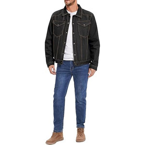 เสื้อแจ็คเก็ตยีนส์บุขนเชอร์ปาสำหรับผู้ชาย เสื้อโค้ทกันหนาวแบบหนา สไตล์คาวบอย ติดกระดุมแป๊ก ปกคอพับได้ - Product Image 5