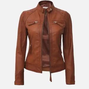 Chaleco de Motociclista de Punto para Mujer, Estilo Vintage, Transpirable, de Cuero Genuino Negro y Lona, con Botón Frontal, Personalizado, en Oferta - Product Image 1