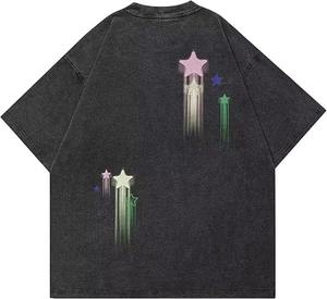 T-shirts pour hommes en coton 100% à manches courtes, qualité supérieure, lavage à l'acide, personnalisables, respirants, prix bas, vente chaude - Product Image 3