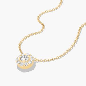 Collier pendentif en diamant de laboratoire certifié IGI, or blanc 14 carats plaqué rhodium, diamant brillant, cadeau de mariage luxueux et raffiné - Product Image 5
