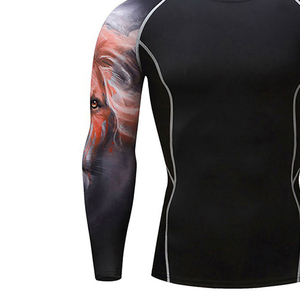 Camiseta de Compresión de Manga Corta para Hombre, Tejido Elástico Transpirable de Secado Rápido, Top Deportivo para Correr, Gimnasio, Entrenamiento y Deportes - Product Image 5