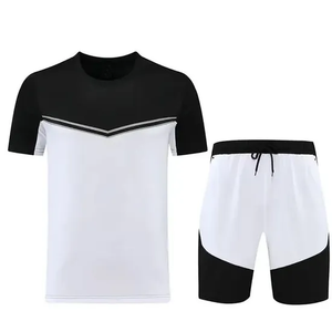 Ensembles de shorts respirants de haute qualité pour hommes, pour les sports d'été, ensembles de shorts deux pièces avec des motifs imprimés décontractés, personnalisables - Product Image 1
