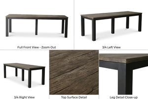 Table à manger carrée en bois massif Azora Lio, finition naturelle minimaliste écologique, mobilier commercial durable pour restaurants - Product Image 5