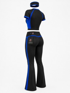 Women Summer Yoga Set with Comfortable Top Stretch Leggings & <b>Headband</b>-Quick Dry Breathable Fabric for Fitness & Daily Wear - Product Image 4
