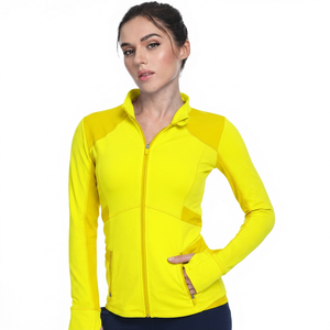 <b>Women's</b> Plus Size <b>Waterproof</b> Recyclable Sportswear <b>Jacket</b> Front Spandex/Nylon Gym Yoga Workout <b>Running</b> Breathable Eco-Friendly - Product Image 5