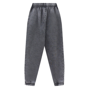 Vintage Acid Wash Pants for <b>Women</b> <b>Lightweight</b> Custom Logo Fleece <b>Trousers</b> Trending Streetwear Casual Wholesale rate OEM ODM - Product Image 2