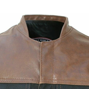 Gilet en cuir pour homme grande taille, sans manches, tendance, gilet de moto en cuir de vachette - Product Image 5