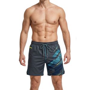 Light Blue Double <b>Layer</b> Gym Shorts Quick Dry Polyester Compression Liner Breathable Running Performance Men's Fitness Shorts - Product Image 3