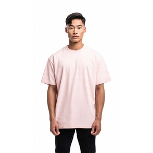 เสื้อยืดแขนสั้นสีเทาทรงโอเวอร์ไซส์สำหรับผู้ชาย คอโอ ทรงปกติ ผ้าฝ้าย 100% ดีไซน์เรียบง่าย สีพื้น ผ้าถักเนื้อนุ่ม ขายส่ง - Product Image 4