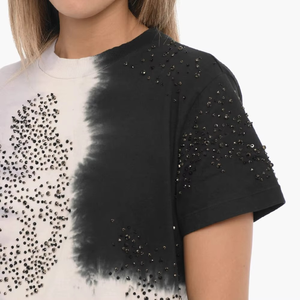 Women's Plus Size <b>Tie</b> Dye Rhinestone T Shirt Crew <b>Neck</b> Short Sleeve Regular Fit Summer Tee - Product Image 5