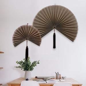 Cheap Handwoven Bamboo <b>Wall</b> Fan <b>Wall</b> Decoration Natural Eco Friendly Supplier - Product Image 3