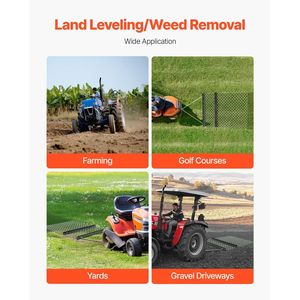 Erpice a Catena 4x4 in Acciaio Q235, 4x5 Piedi, per Livellamento del Terreno e Preparazione del Prato, Accessorio per UTV e Trattori, Durevole - Product Image 3