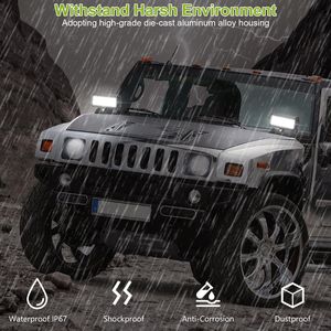 Barra de Luz LED de 120W y 12000LM, Luces de Trabajo de 7 Pulgadas para Todoterreno y Jeep, IP67 Impermeable, Luz Antiniebla, Haz de Luz Amplio, Iluminación Exterior para Automóviles - Product Image 5