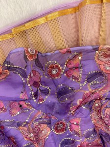 Lehenga choli ชุดปาร์ตี้สไตล์วินเทจขนสัตว์เทียมสีฟ้าสำหรับงานแต่งงานฤดูร้อนฤดูหนาว - Product Image 4