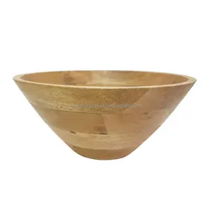 Nouveauté Bol de service en bois de forme personnalisée Écologique Luxe Élégant Grande taille Collations Articles de cuisine Vaisselle - Product Image 3