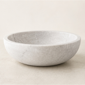 Vente en gros de bols en pierre naturelle blanche modernes, faits à la main, décoratifs, en marbre, pour fruits, salades, centre de table pour la maison, l'hôtel, la décoration de table - Product Image 5