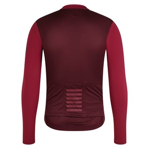 Maillot de cyclisme unisexe à manches courtes rouge, fermeture éclair intégrale, respirant, haute performance, avec logo avant, 100 % polyester, imprimé par sublimation - Product Image 2