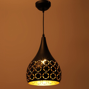 Modern Industrial Pendant <b>Light</b> Pack Cutout Pattern Hanging <b>Ceiling</b> Fixtures Contemporary Overhead Lamps for Home Cafe and Bar - Product Image 4