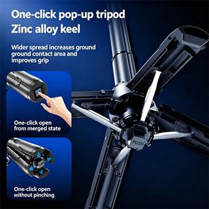 3-in-1 Selfie Stick Tripod Extendable <b>Phone</b> Tripod with Bluetooth Remote <b>Control</b> <b>for</b> Live Streaming Stand - Product Image 4