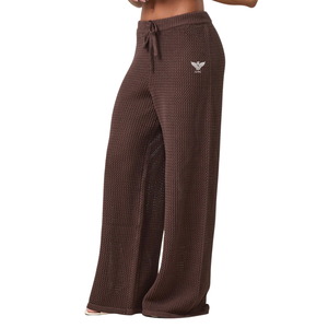 <b>Womens</b> Crochet Knit Wide Leg Beach Pants High Waist Drawstring Relaxed Fit Casual <b>Summer</b> Cover Up <b>Trousers</b> With Pockets UV - Product Image 1