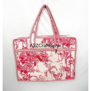 High Quality 100% Cotton Softback Quilted Breathable Unisex Laptop Bag Shoulder <b>Strap</b> Zipper Lightweight Eco-Friendly Modern - Product Image 1