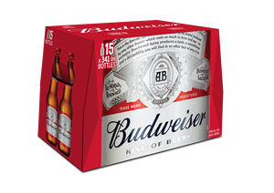 Cerveza Lager Budweiser, 24 Botellas, Sabor Original, Calidad Premium, Bebida Lager Importada, Caja de Cerveza Clásica para Bares y Supermercados - Product Image 4