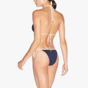 Bikini de Playa para Mujer con Acabado Satinado, Suavidad, Glamour de Alta Sociedad, Lujo junto a la Piscina, Detalles Drapeados, Atuendo Elegante - Product Image 5