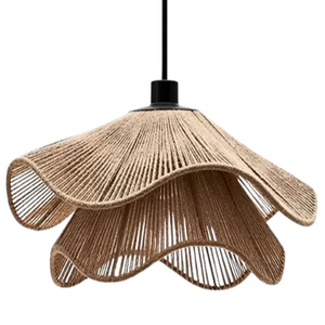 Etihad Metal New Design Handmade Natural Paper <b>Rope</b> Easy Fit Ceiling <b>Light</b> Shade and Bulb - Product Image 6