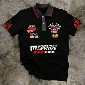 T-shirts de golf pour hommes et femmes, tissu éponge, logo personnalisé, broderie, impression, respirant, style formel, polyester/coton, vente chaude - Product Image 1