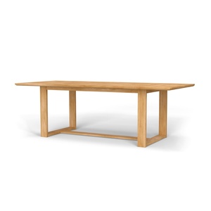 Table de salle à manger extérieure extensible en teck, table de jardin en bois massif, 8 places - Product Image 2