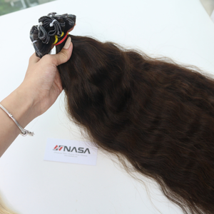 100% extensions de cheveux crus vietnamiens vierges cheveux bouclés matériels amicaux de trame de couleur naturelle personnalisés - Product Image 2