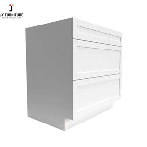 Gabinetes de cocina blancos de diseño europeo moderno JY Vietnam venta Modular Base pared mármol encimera bisagra cajón cesta deslizante - Product Image 3