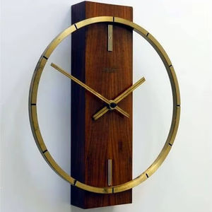 Contemporary Metal Wall <b>Clock</b> Minimalist Design Elegant Finish Battery Operated Silent Sweep Movement Office Home Decor - Product Image 1