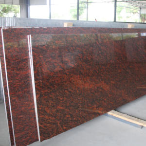 Pierre de granit rouge multi-polie d'excellente qualité pour îlots de cuisine, comptoirs de bar, comptoirs de réception et projets hôteliers - Product Image 1