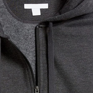 OEM Premium Solid Zipper-Up 100% Cotton Fleece Pocket Breathable Stitching Strong Fabric Comfortable Fit Stylish Design Winter - Product Image 5