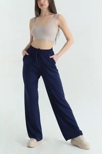 Pantalones EVER GLOW de Cintura Media, Color Sólido, Tejido de Lona, Transpirables, Impermeables, 100% Algodón, con Bolsillos, Corte Regular, Largos, para Mujer - Product Image 5