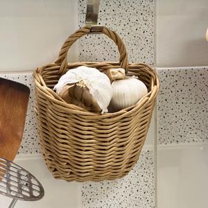 Support à ustensiles de cuisine en rotin, ensemble de rangement pour ail en osier fait main, cadeau de cuisine, cadeau pour hôtesse, cadeau de mariage - Product Image 5