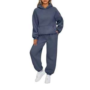 Oversized Tracksuit Men OEM Private Label Jogger Set Custom Logo Hoodie and Pants 2 Pcs Set Blank Jogging Suit - Product Image 1