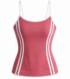 Nueva Llegada: Top de Tirantes Ajustado para Mujer al por Mayor – Personalizable con Logotipo Frontal, Tejido sin Mangas para Verano con Algodón Transpirable y Spandex - Product Image 1