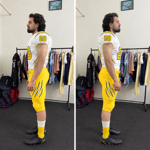 Tenue de football américain professionnelle à manches courtes, personnalisable, 100 % polyester, kit uniforme, grandes tailles, services OEM - Product Image 2